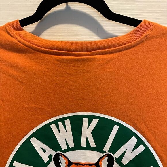 H&M x STRANGER THINGS Netflix ORANGE T-SHIRT Hawkins High School Tigers - Picture 6 of 7